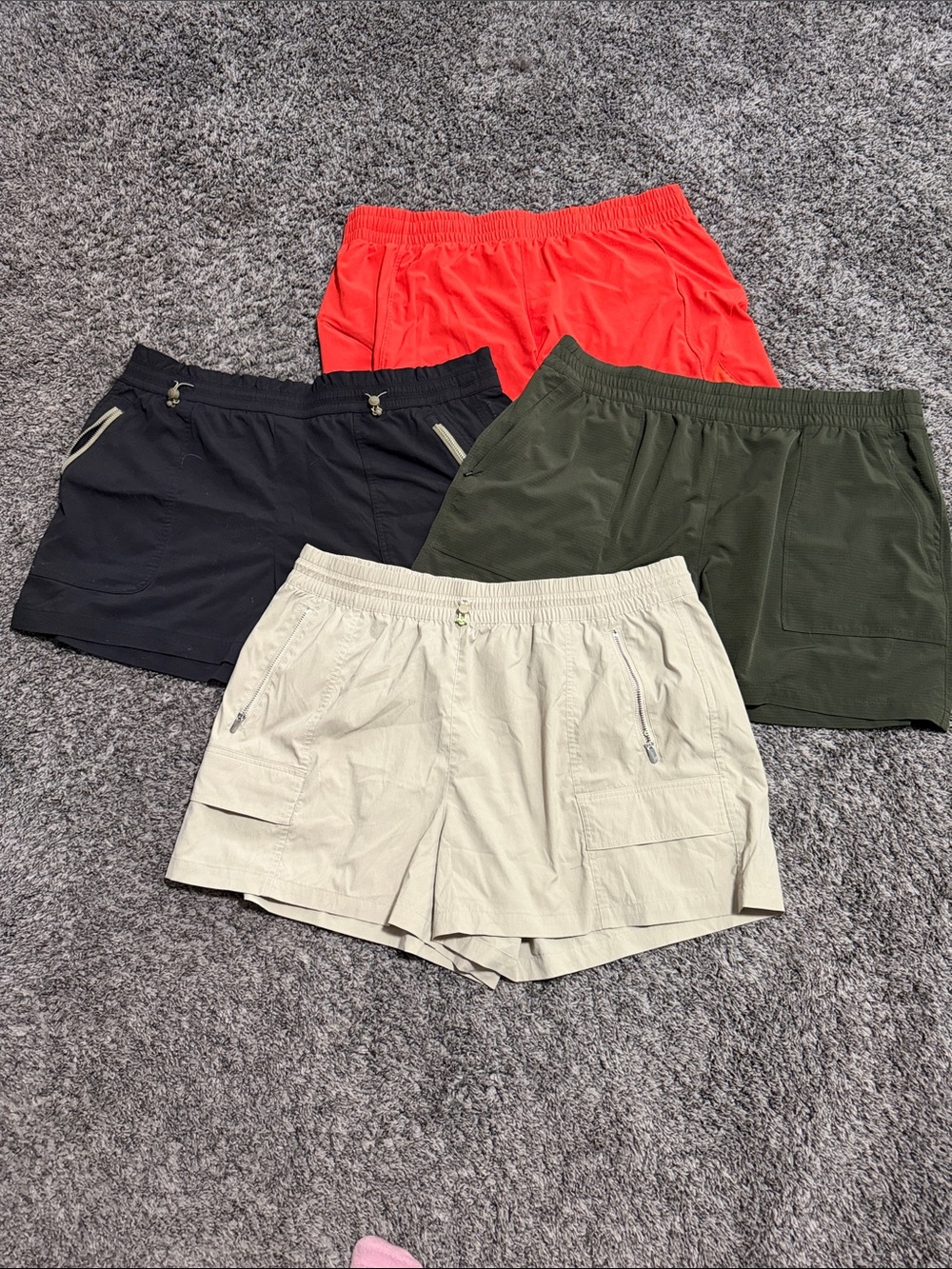 Athleta Shorts Lot of 4 Women's XL 1X Hiking Travel Utility Athletic